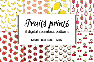 Fruit prints set