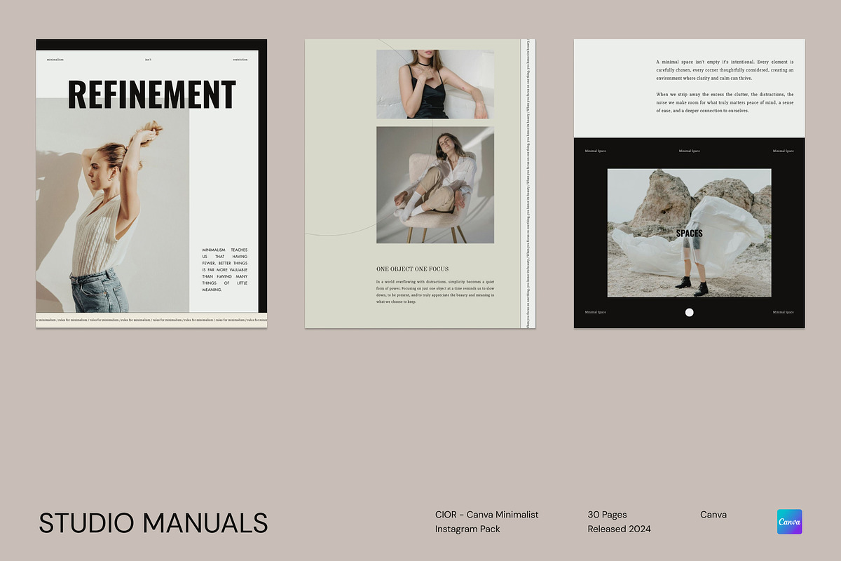 CIOR – Canva Minimalist Instagram, a Social Media Template by Studio Manuals (Photo 6 of 8)
