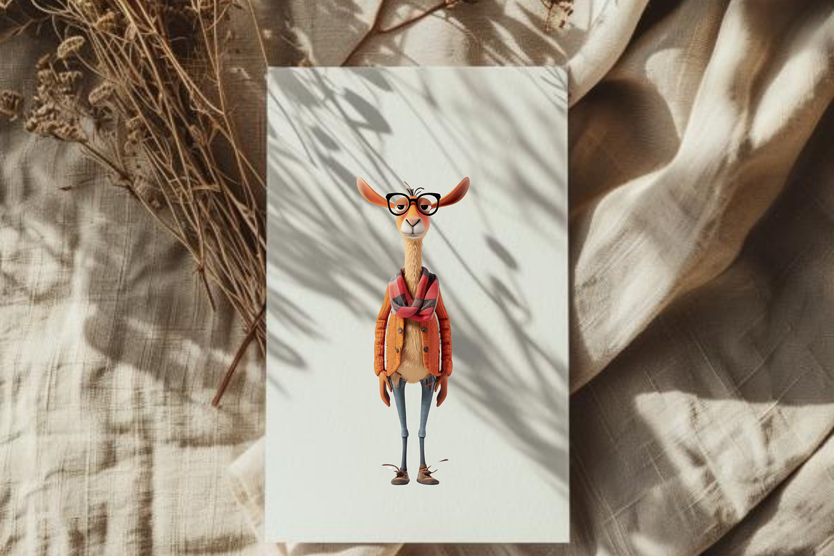 HIPPIE LLAMA FAMILY CLIPART PACK, an Animal Illustration by Daring Digies (Photo 7 of 8)