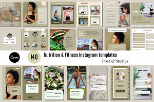 Nutrition coach Instagram template, a Social Media Template by Deepa Template Studio