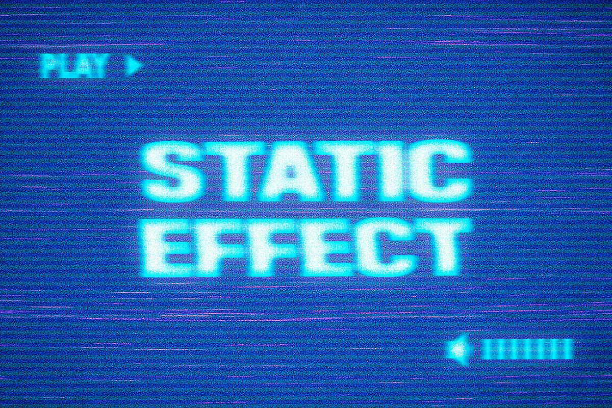 VHS Glitch Retro Screen Mockup, a Layer Style Add-On by studiogstock (Photo 1 of 3)