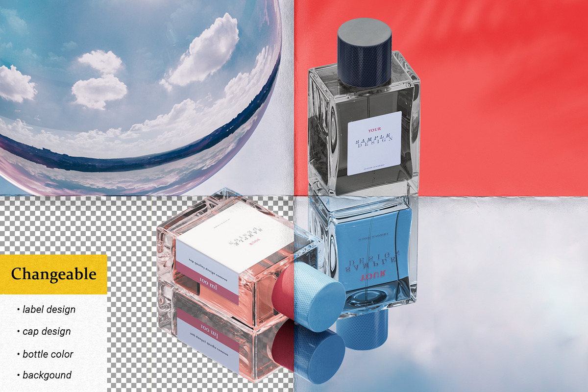Unique | Perfume Mockups, a Packaging Mockup by As Good As Possible (Photo 2 of 7)