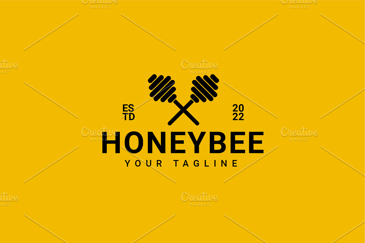 Minimalist Honeybee Logo Bundle, a Branding & Logo Template by Dyn Studio (Photo 2 of 6)