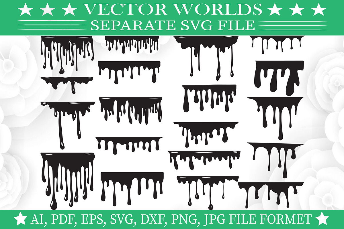 Dripping Borders Svg, Dripping Svg, an Object Graphic by VectorWorlds