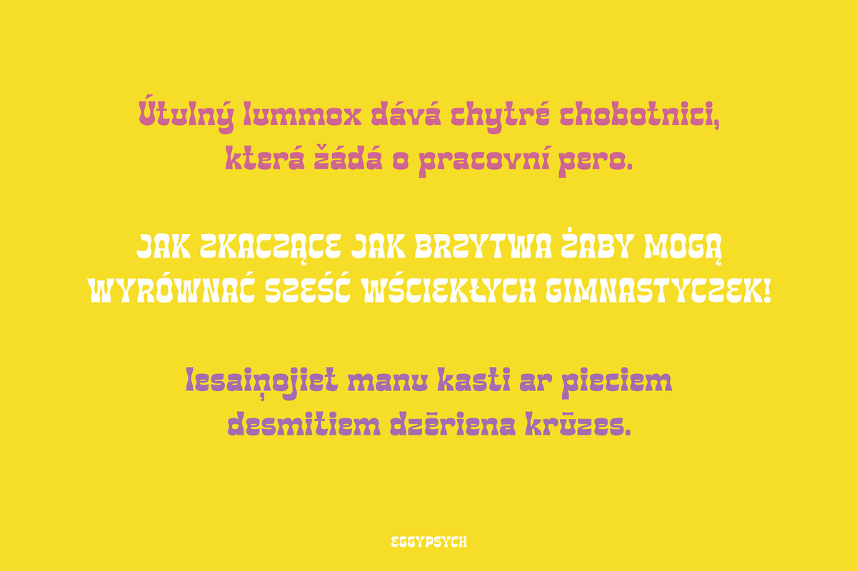 EggyPsych - a funky font, a Sans Serif Font by Brainware Graphic (Photo 6 of 8)