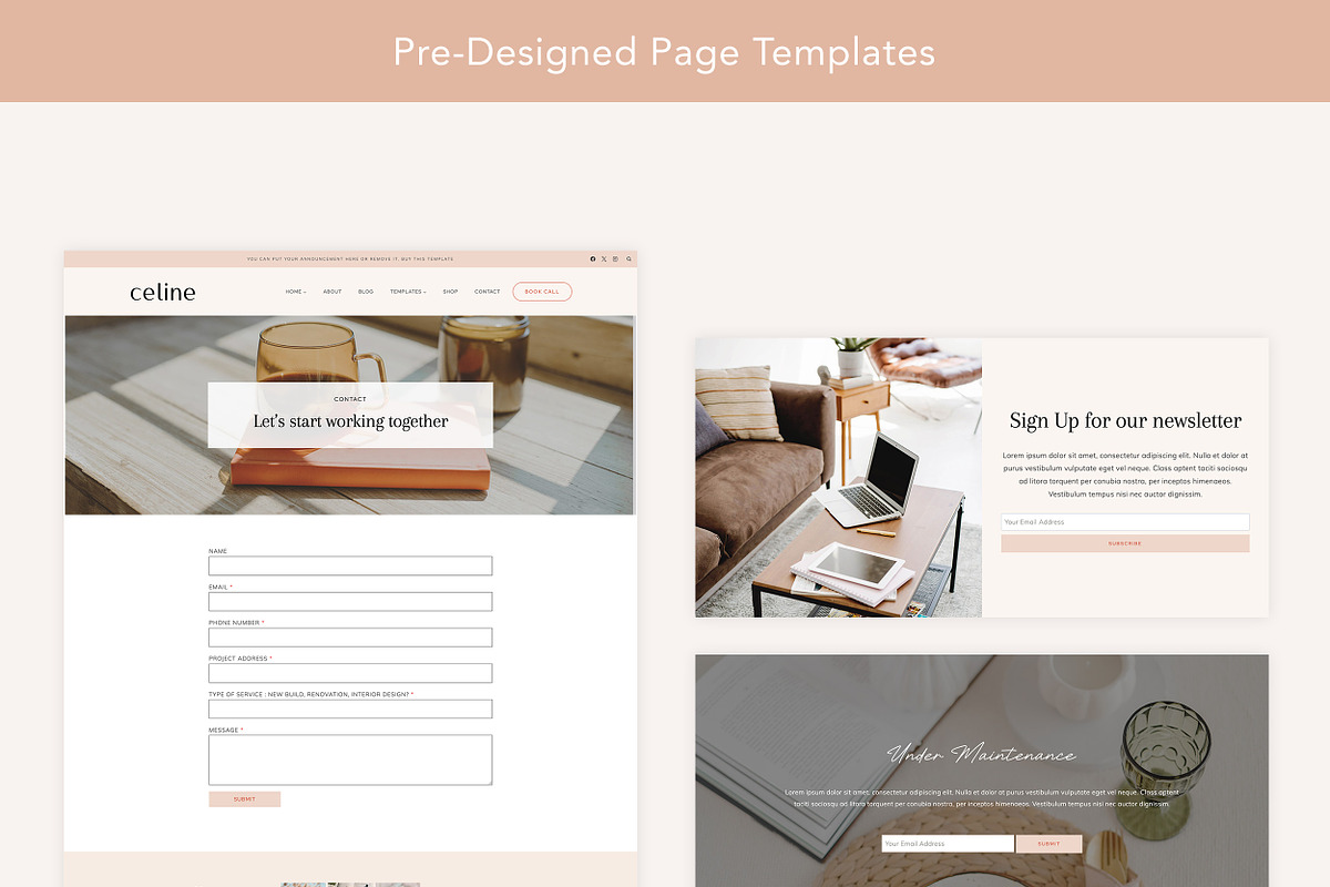 Celine WordPress Kadence Child Theme, a WordPress Template by Sky and Stars (Photo 4 of 7)