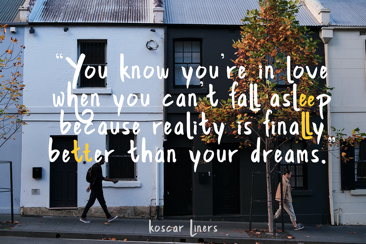 Koscar Liners - Handwritten Font, a Handwritten Font by madeDeduk (Photo 2 of 9)