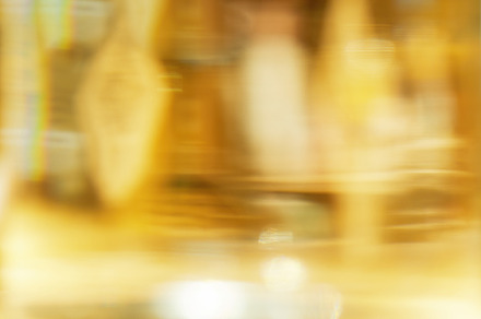 Vibrant yellow colored abstract bokeh backdrop