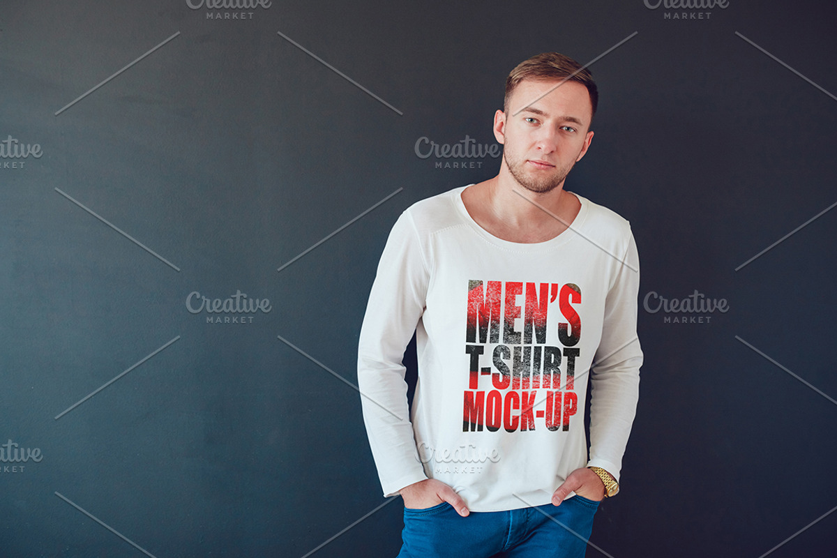 Men's T-Shirt Mock-Up, a Shirt Mockup by Freeman Studio (Photo 12 of 20)