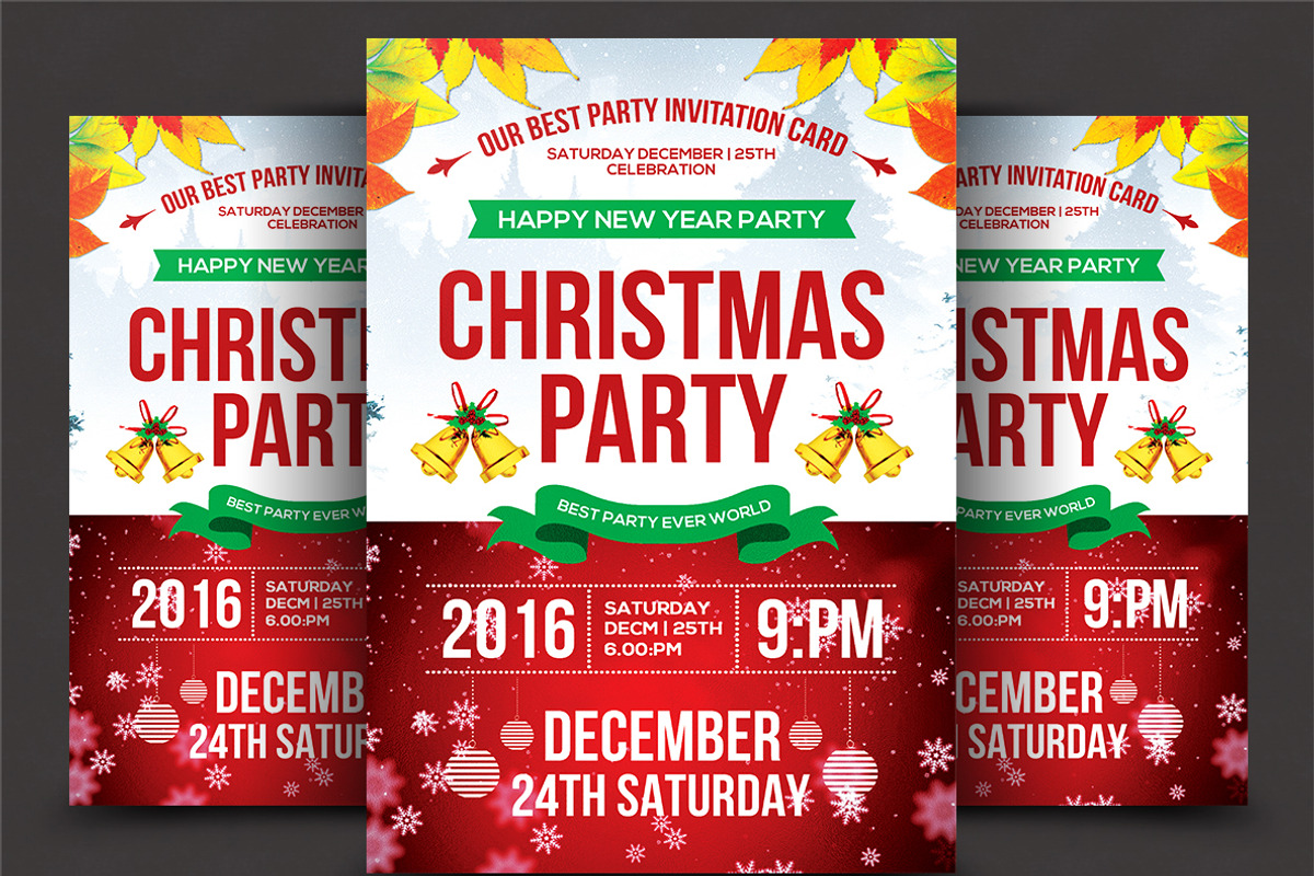 50-Christmas Flyers Bundle, a Flyer Template by AfzaalGraphics (Photo 14 of 49)
