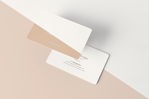 Rounded Business Card Mockup