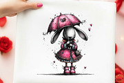 Whimsical Easter Rabbit Clipart, an Illustration by designcity5 (Thumbnail 3 of 5)