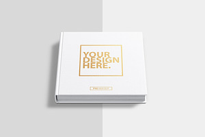 Square Book PSD Mockup