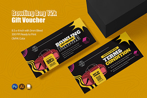 Bowling Bag Y2k Gift Voucher, a Print Template by Esensifiksi.studio