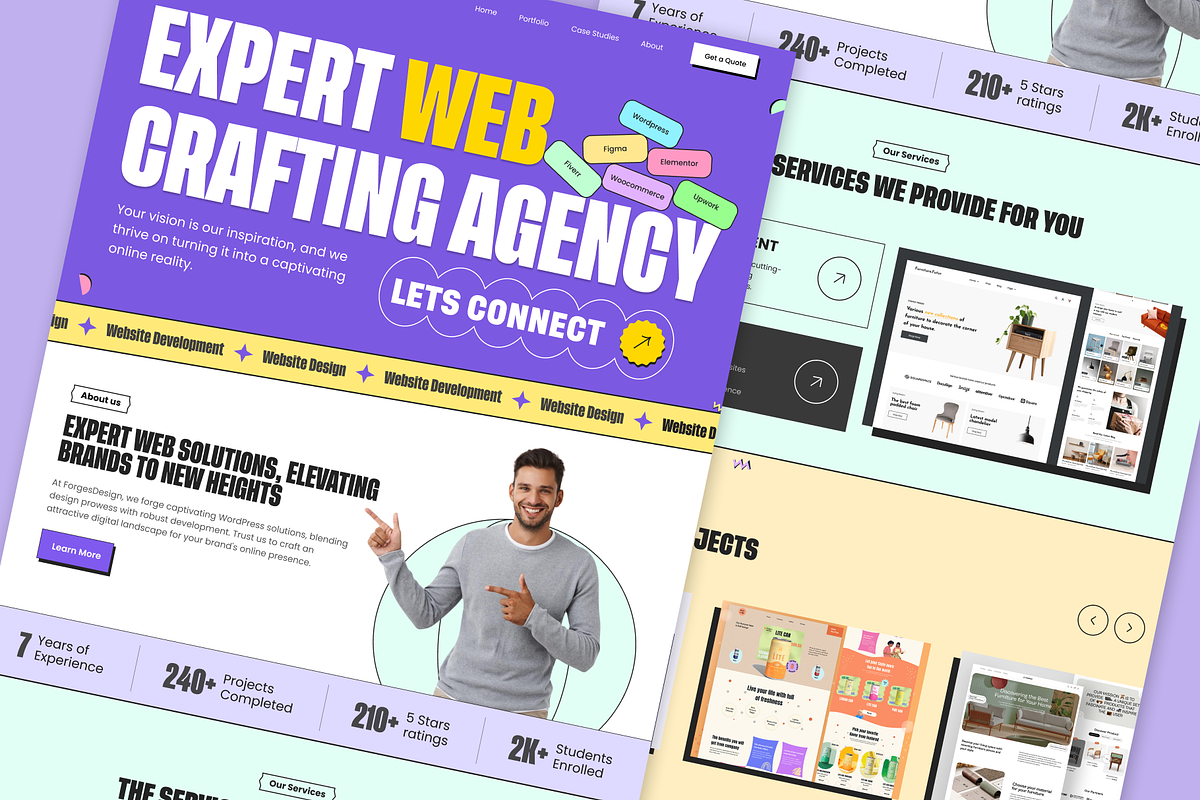 Creative Web Agency Landing Page, an UI Kit Template by nwdigitalstore (Photo 3 of 4)