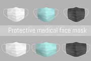Color medical mask, a Mask Mockup by Kseniia_designer's shop (Thumbnail 1 of 2)