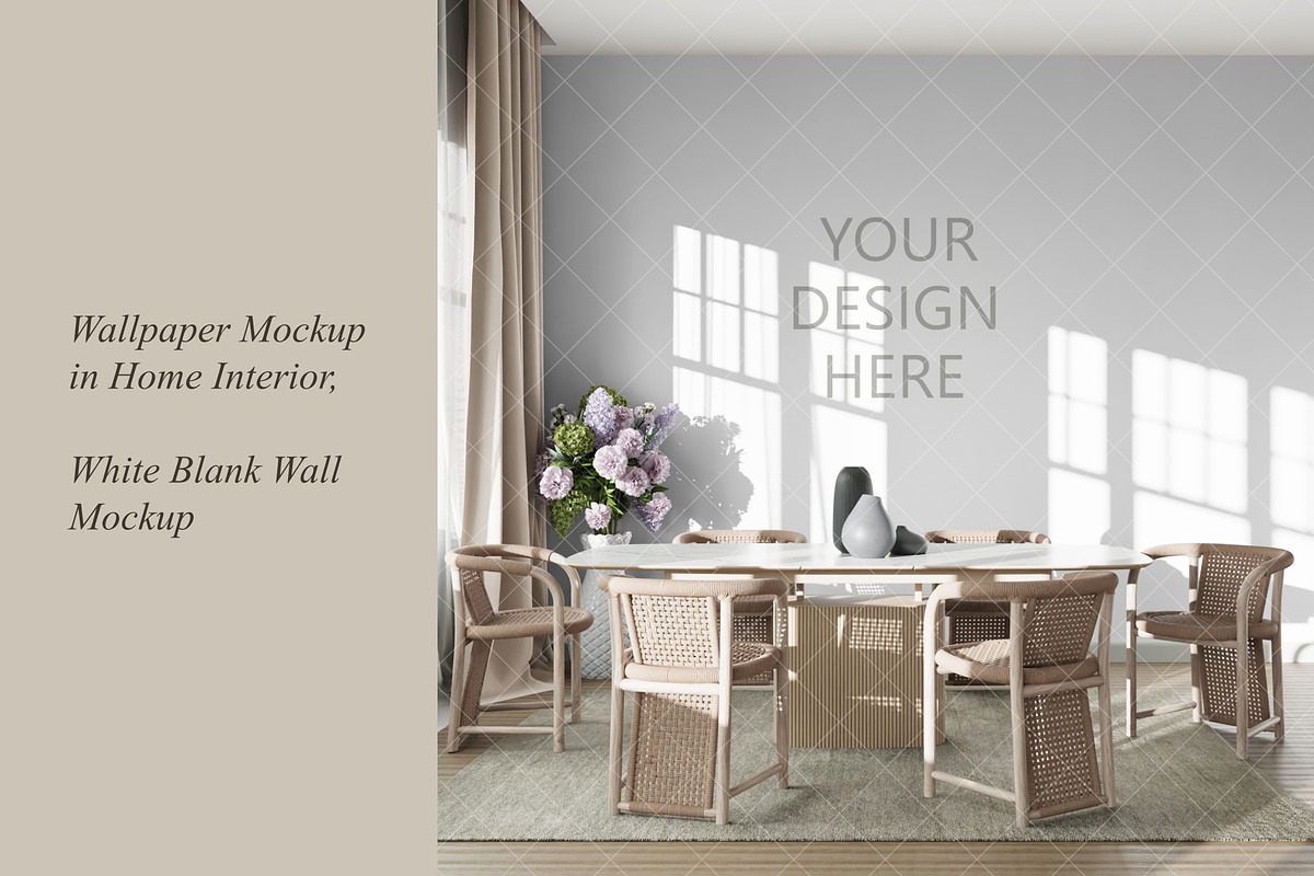 Wallpaper Mockup in Home Interior, a Product Mockup by MockupArtDesign (Photo 6 of 9)