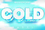 Blue Cold Editable Text Effect, a Layer Style Add-On by Niestart Creation (Thumbnail 1 of 2)