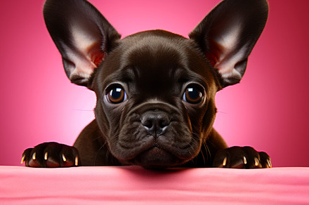 Adorable black French Bulldog puppy, an Animal Photo by Perpis
