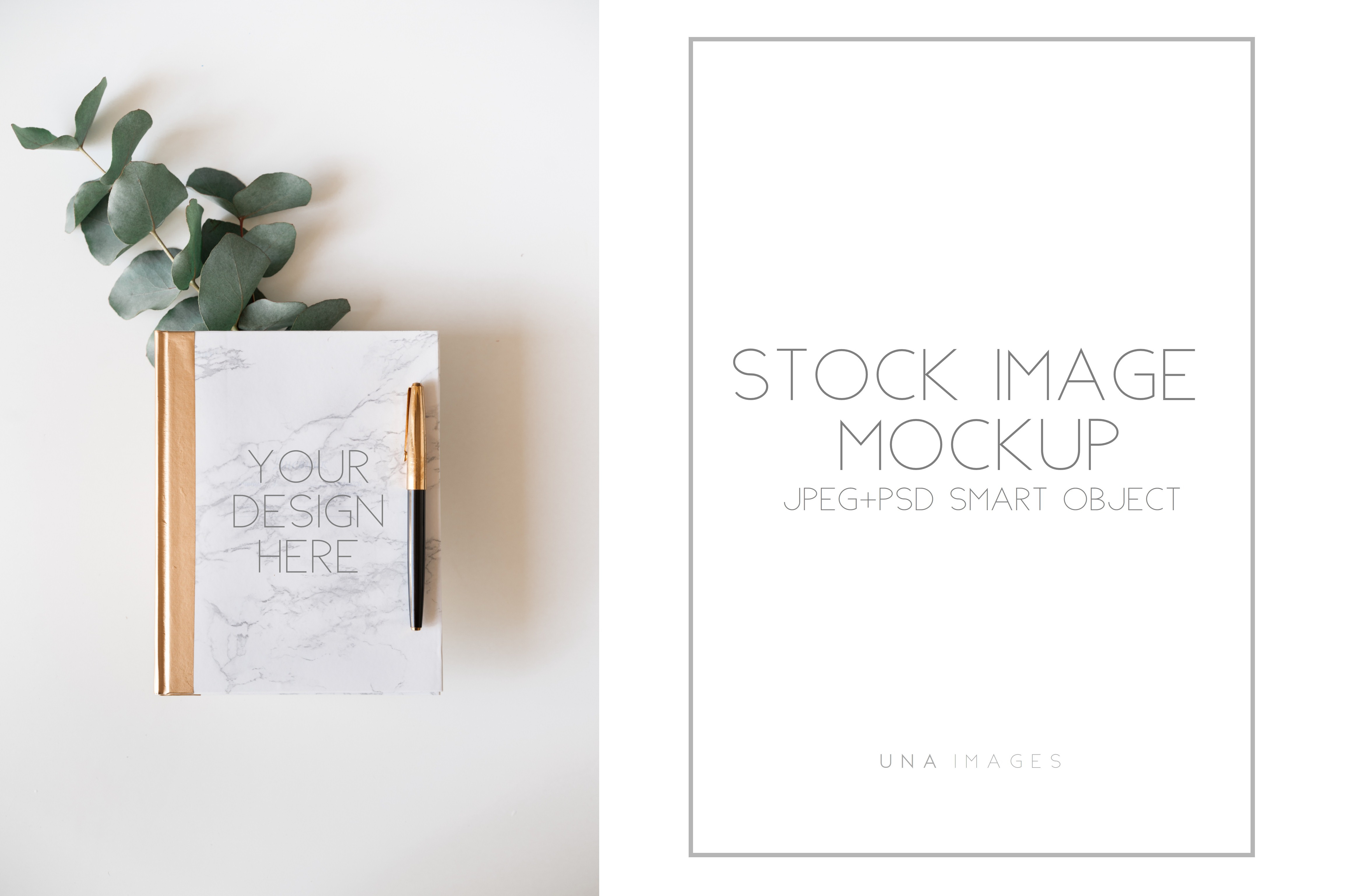 Marble note mockup with eucalyptus., an iPhone Mockup by Una Matison