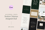 Modern Christmas Instagram Pack, a Social Media Template by January Made Design (Thumbnail 1 of 9)