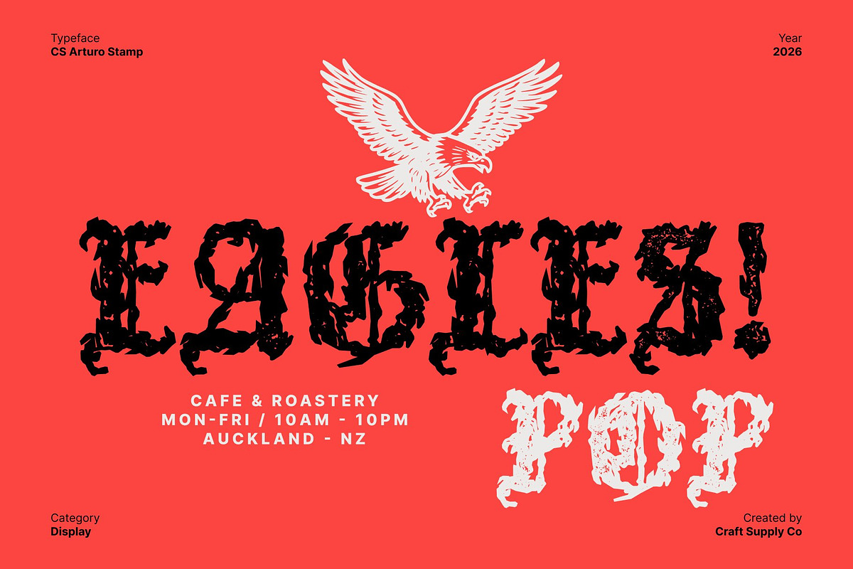 CS Arturo Stamp, a Blackletter Font by Craft Supply Co. (Photo 4 of 8)