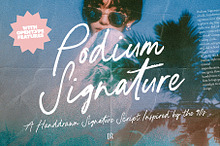 Podium Signature 90s Script Font