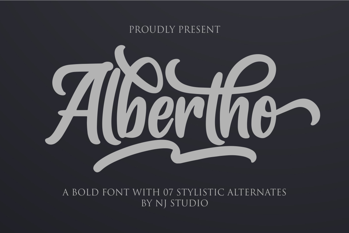 Albertho, a Script Font by N (Photo 1 of 11)
