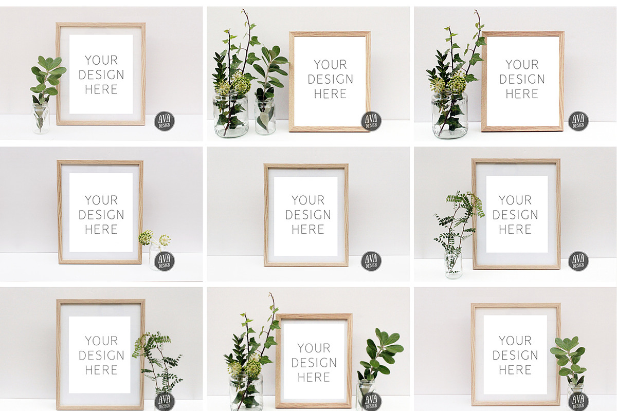 Mockup Bundle | 8x10 Mockup Frames, a Print Template by Ava Design (Photo 1 of 4)
