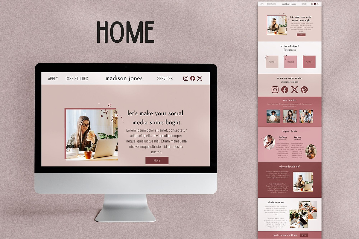 Social Media Manager Canva Website, a Websites & App Template by Made by Melody (Photo 6 of 12)
