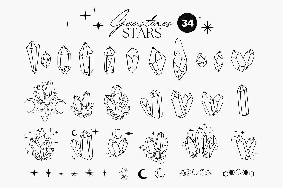Celestial Cosmic Collection, an Object Illustration by NassyArt (Photo 3 of 16)