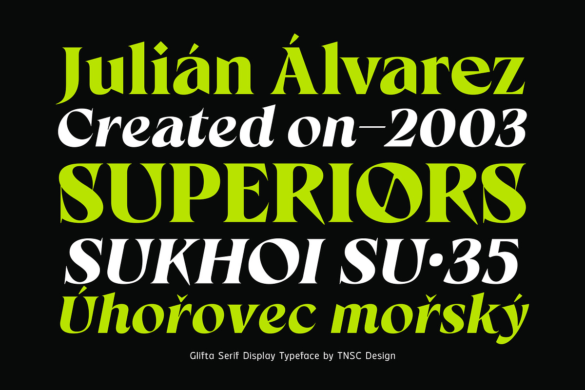 TNSC Glifta - Display Serif, a Serif Font by The Native Saint Club (Photo 2 of 14)
