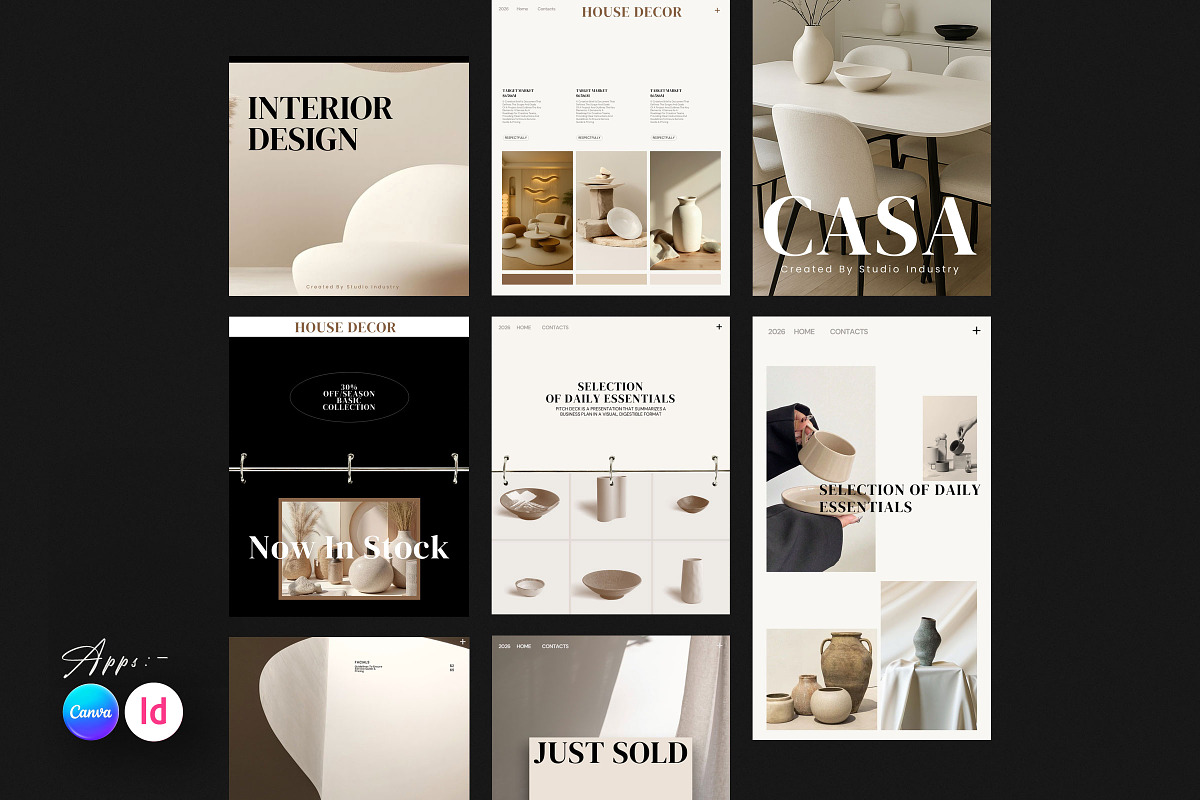 CASA / Interior Instagram Template, a Social Media Template by Studio Industry (Photo 2 of 11)