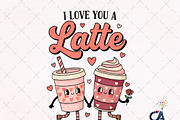I Love You A Latte PNG, an Illustration by Creative Art (Thumbnail 1 of 6)