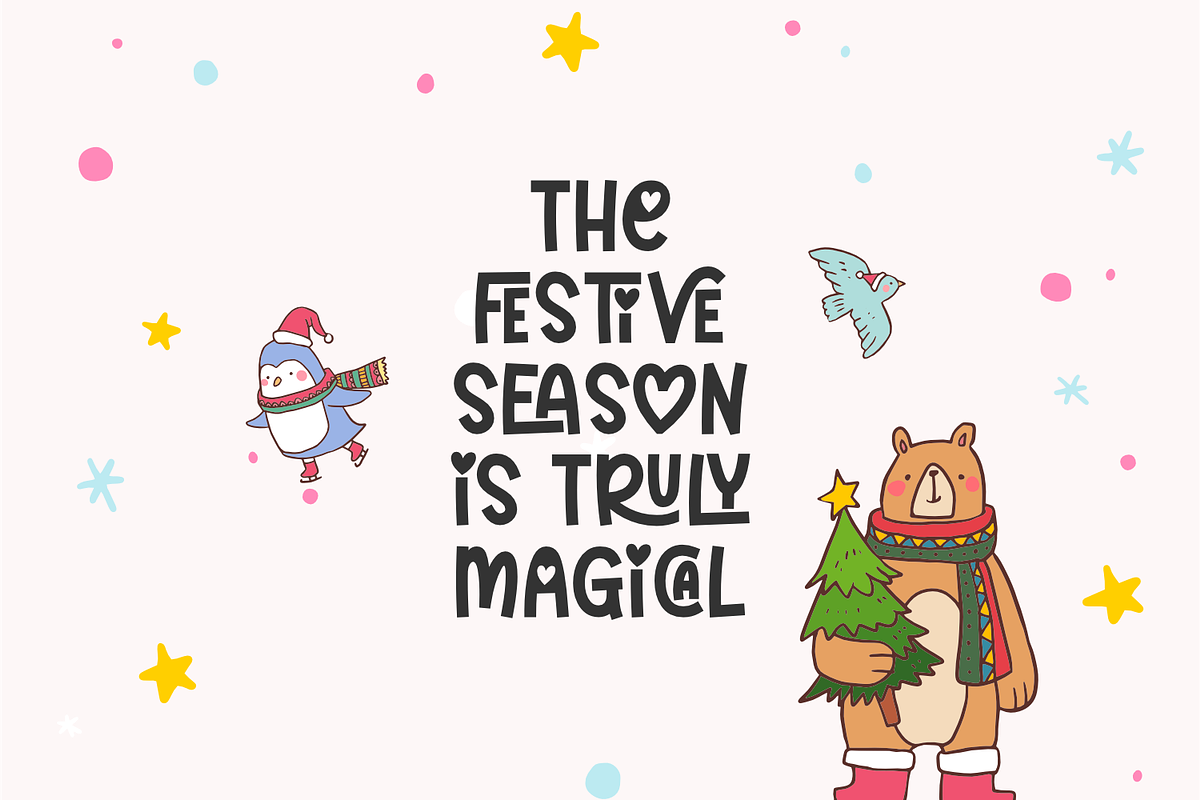 Cheerful Holiday - Christmas Font, a Handwritten Font by Keithzo (Photo 3 of 8)
