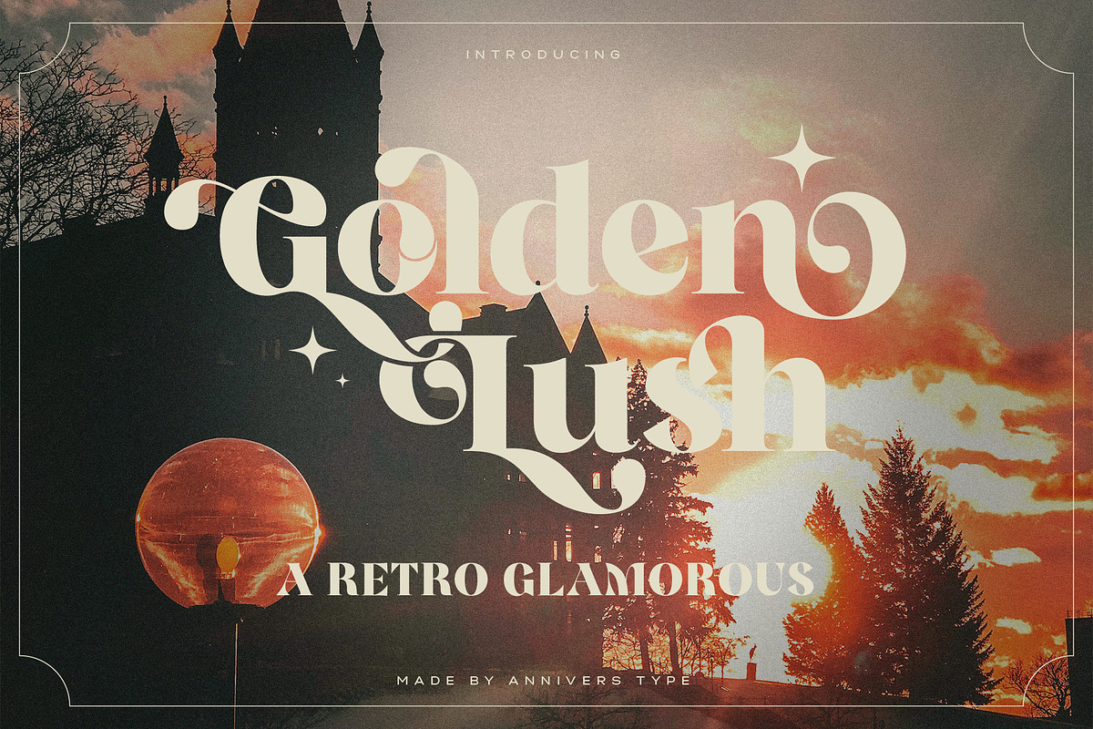 Golden Lush a Retro Glamorous, a Serif Font by Annivers Type (Photo 1 of 10)