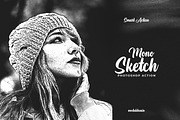 Photoshop Action - Mono Sketch, an Action Add-On by Modaldesain (Thumbnail 1 of 4)