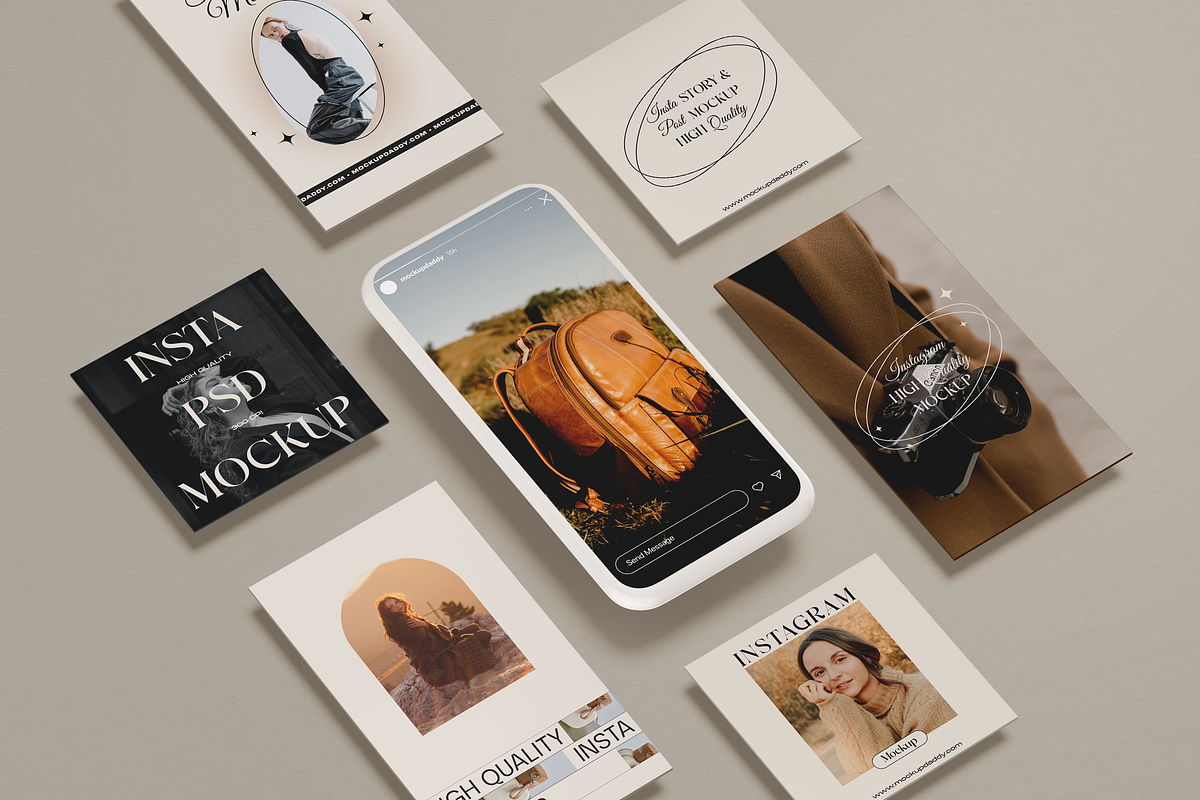 Instagram Feed & Tile Mockup, a Device Mockup by Mockupdaddy (Photo 17 of 20)