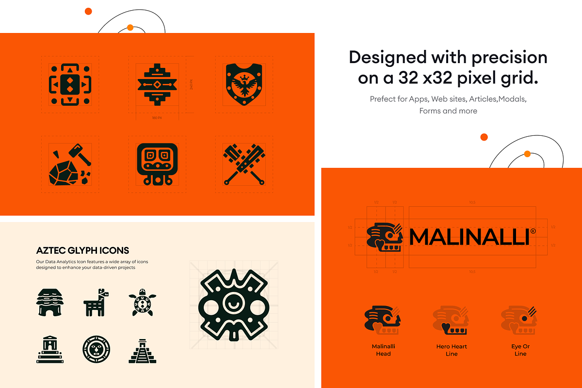 Glyph Aztec Icons, a Solid Icon by Prosymbols (Photo 3 of 6)