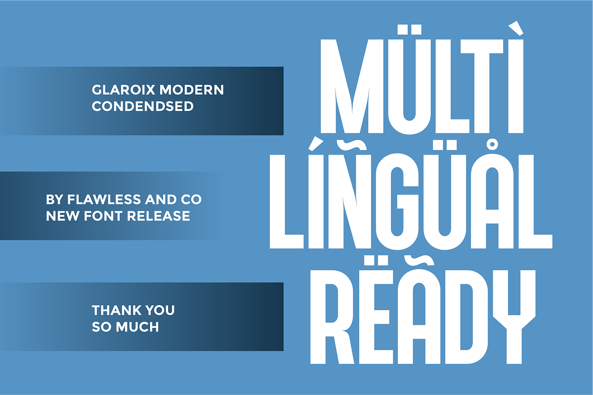 Glaroix - Modern Condensed Sans Font, a Sans Serif Font by Flawless And Co (Photo 10 of 10)