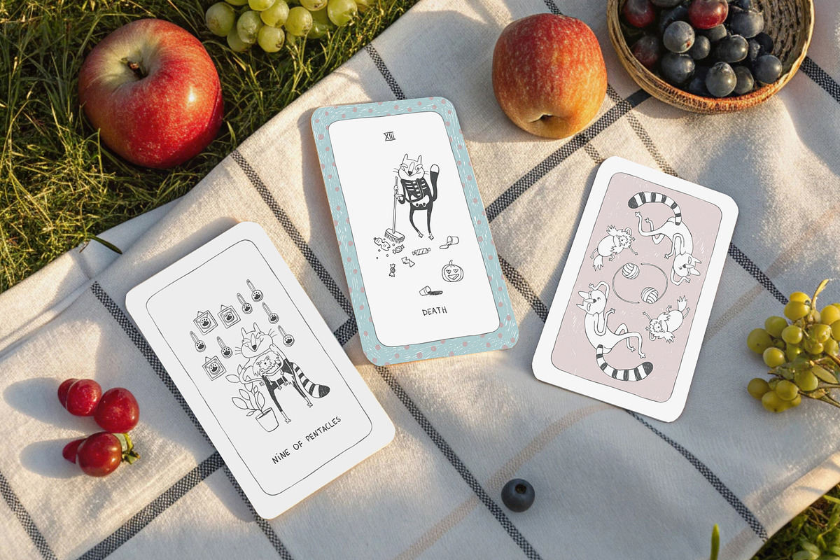 Doodle Cats Full Tarot Deck, an Illustration by Anastasiya Klempach (Photo 9 of 13)