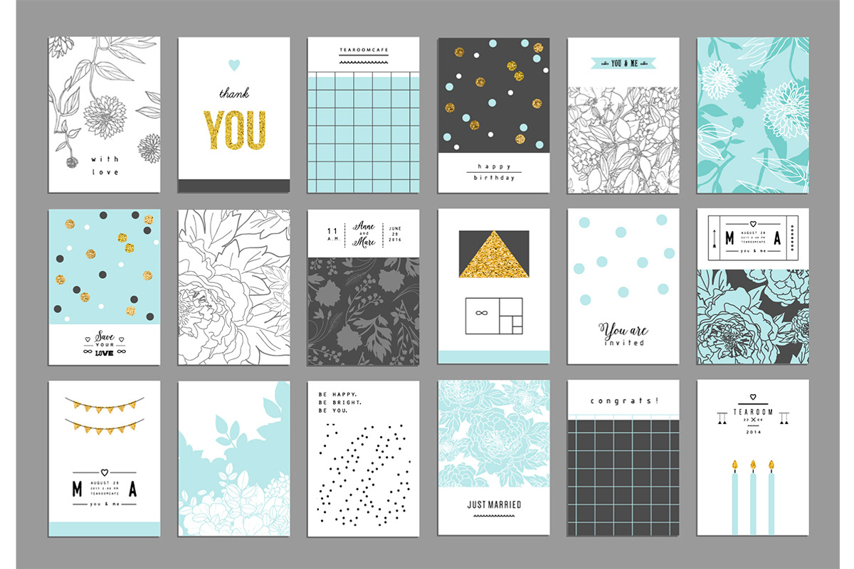 Trendy Cards  VECTOR set, a Card Template by Lera Efremova (Photo 2 of 4)