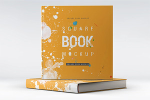 Square Book Mock-Up, a Books & Magazine Mockup by Se٧enStudio