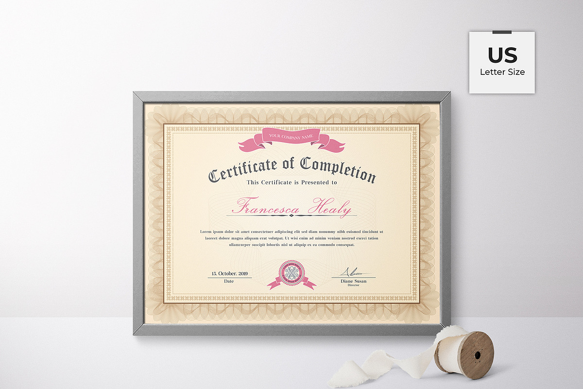 Canva Certificate Template, a Stationery Template by DesignDevisers (Photo 5 of 9)