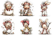 Whimsical Easter Funny Old Lady Clip, an Illustration by Designking (Thumbnail 3 of 5)