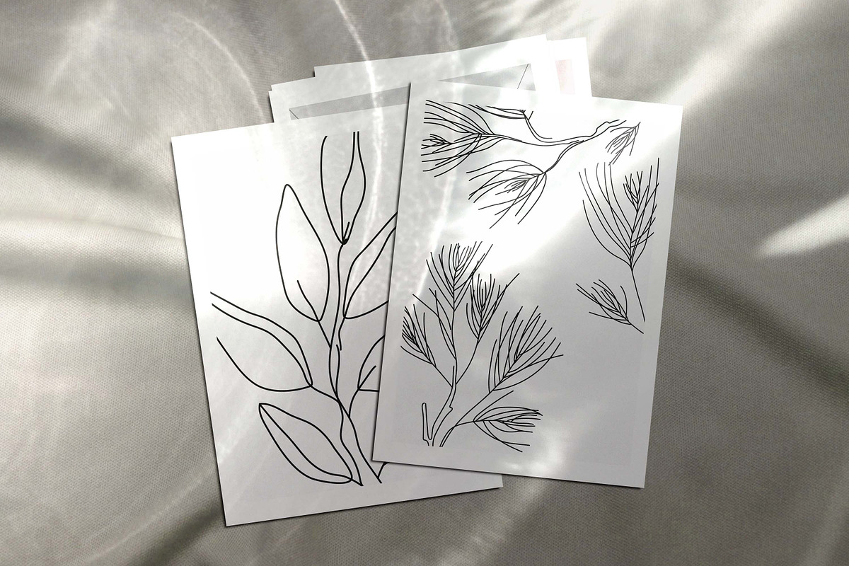 Spruce Branch line art & Patterns, an Illustration by Katya_lu (Photo 5 of 7)