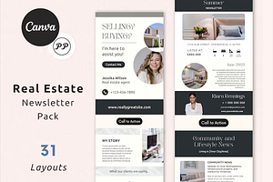 Real Estate Newsletter Template Pack