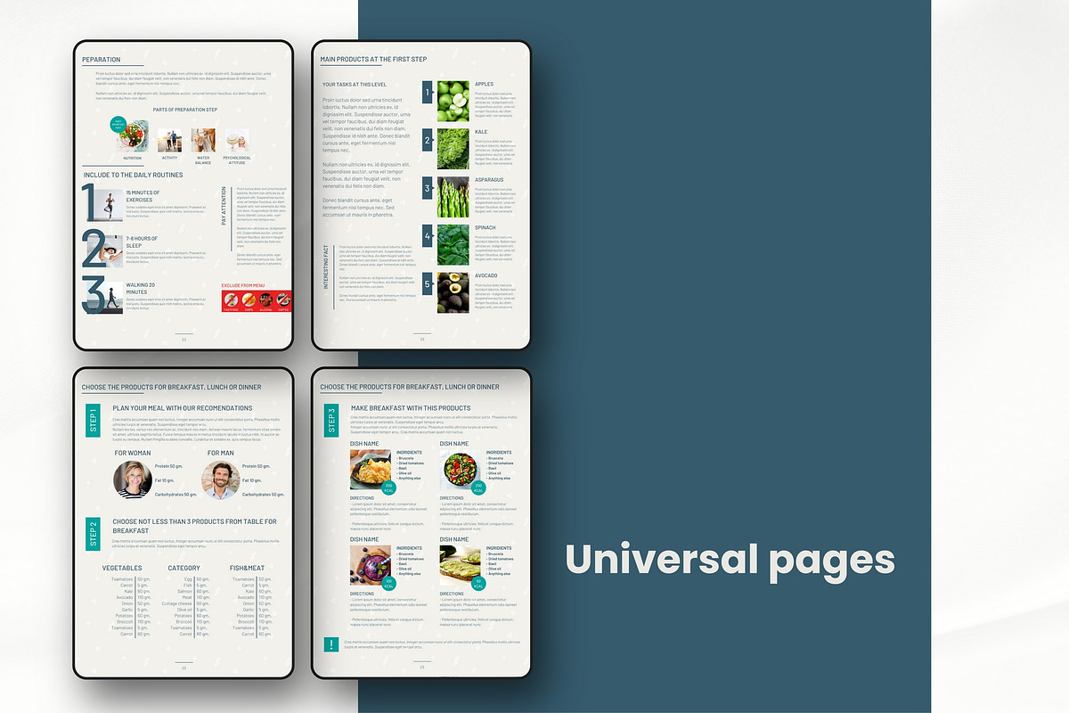 Healthy lifestyle workbook template, a Magazine Template by Handy Template (Photo 7 of 24)
