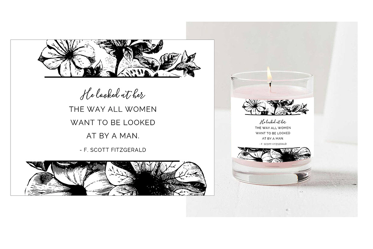 Love Quote Candle Label PSD, a Stationery Template by Marham Labeling Co (Photo 1 of 2)