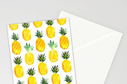 Pineapples watercolor pattern, a Pattern Graphic by Katerina Tova (Thumbnail 4 of 4)